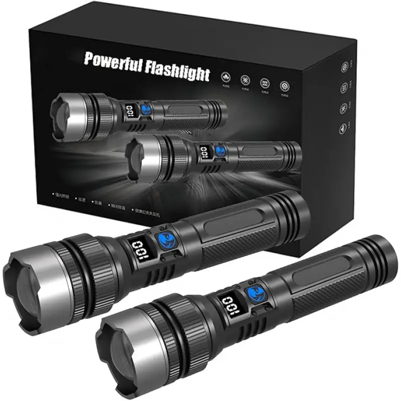 Outdoor Adventure And Travel - Linterna recargable ultrabrillante, antorcha compacta y