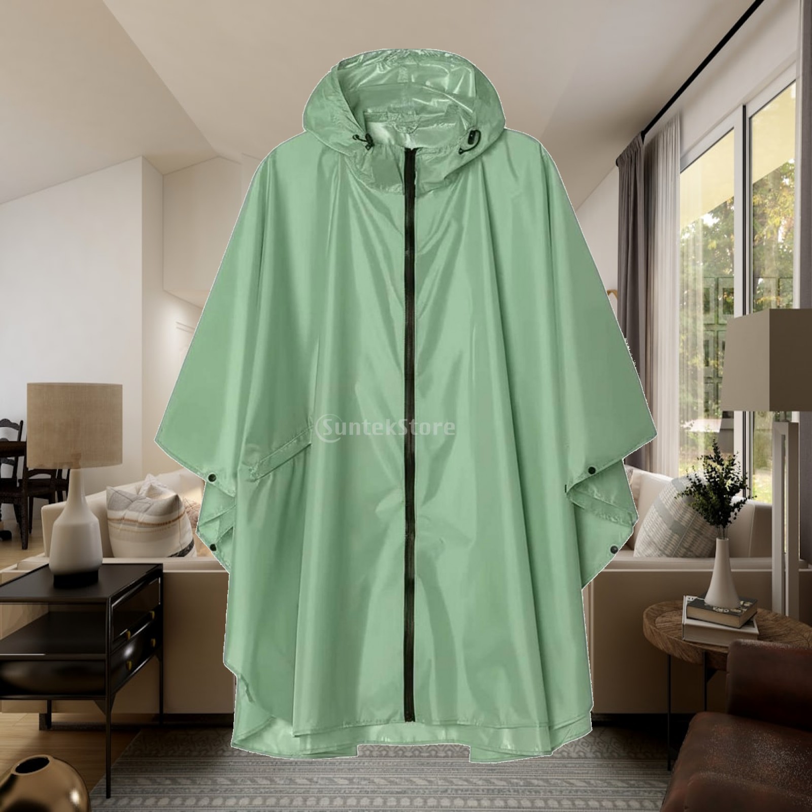 Outdoor Adventure And Travel - Poncho Impermeable Resistente con Capucha para