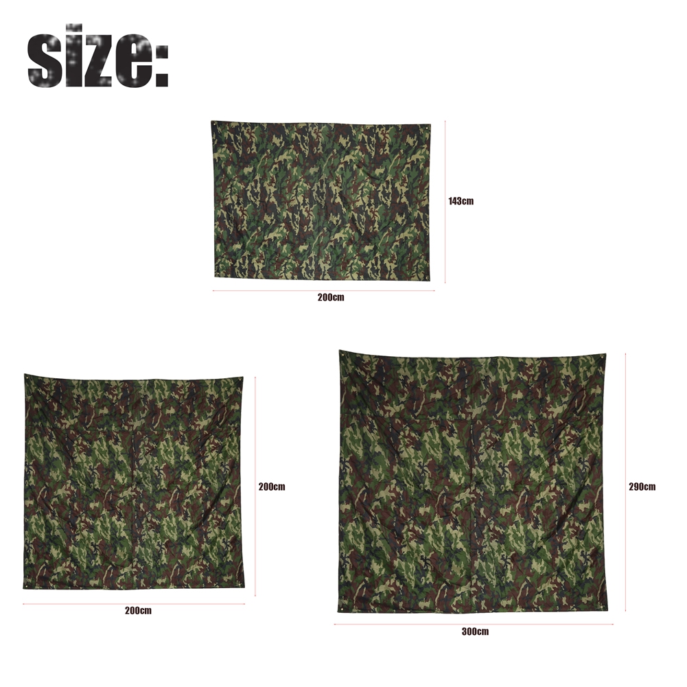 Hammock Rain Tarp - Esterilla portátil de camuflaje para exteriores,